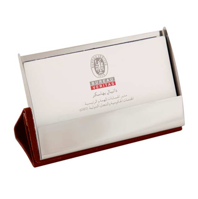 Giftology Pocket Cardholder & Desk Stand - Brown