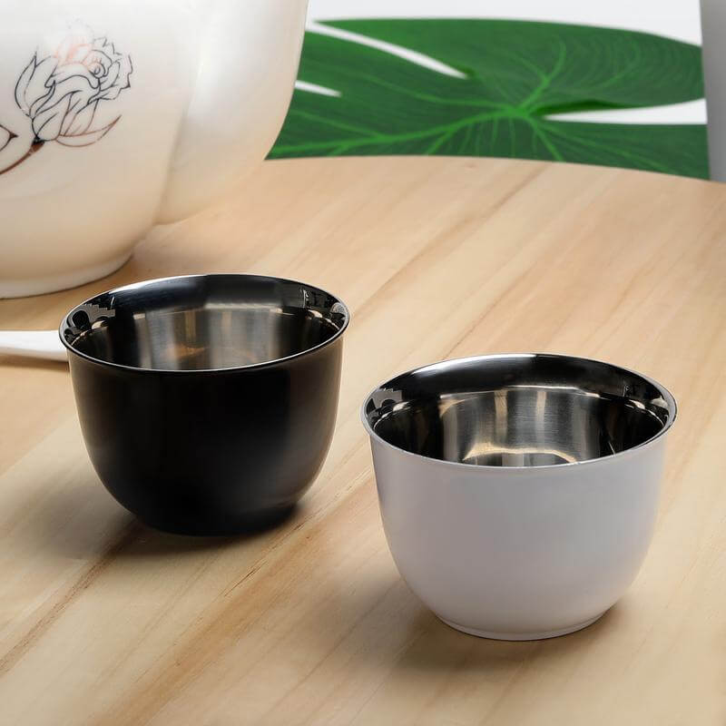 KHAWA - Hans Larsen Gift Set of 2 Premium Arabian Coffee Cups - Black