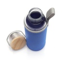 FLOHA - Hans Larsen Borosilicate Glass Bottle with Neo Sleeve - Royal Blue