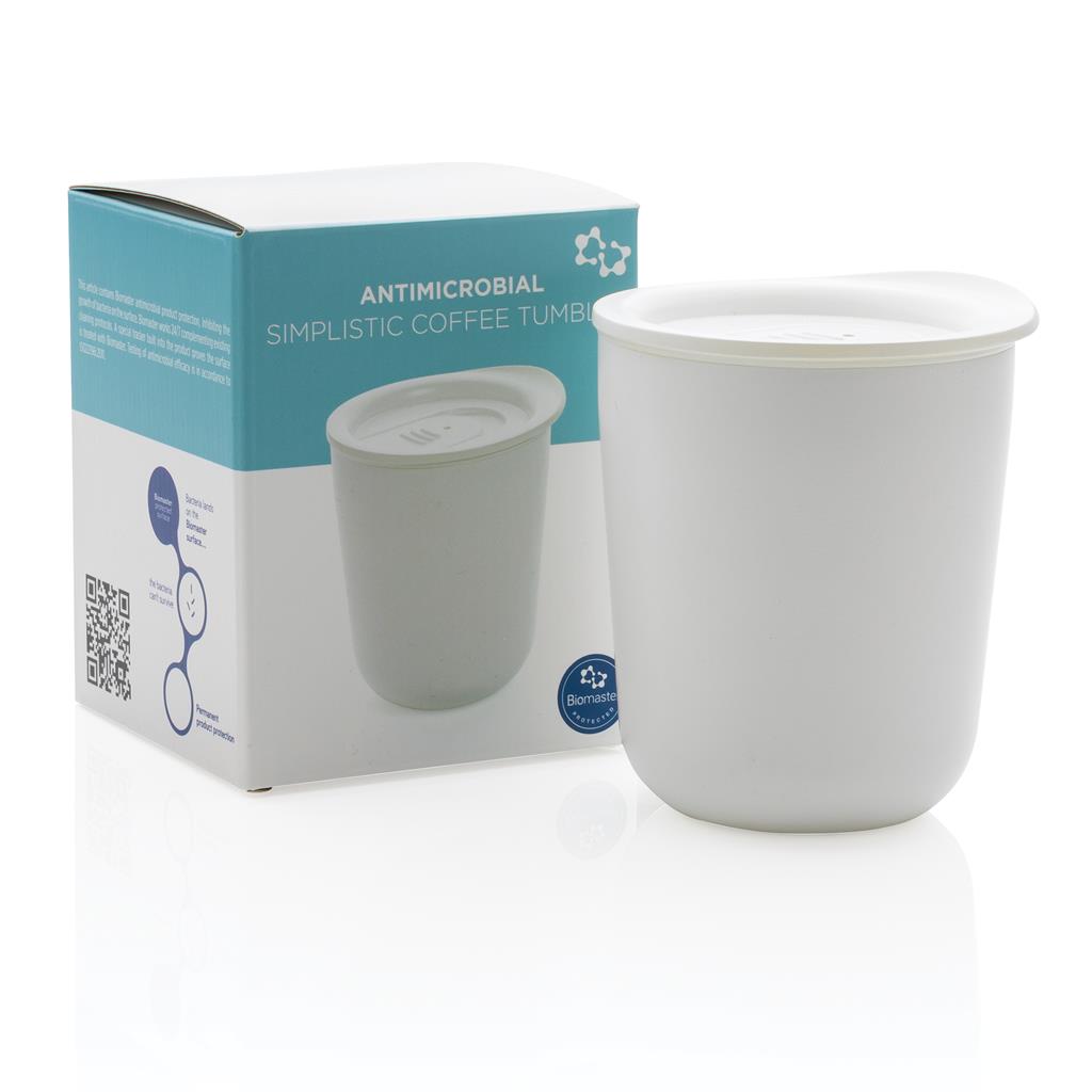 CELLE - Classic Coffee Tumbler - White (anti-microbial)