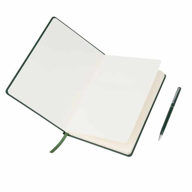 CAMPINA - Giftology A5 Hard Cover Notebook with Metal Pen - Green