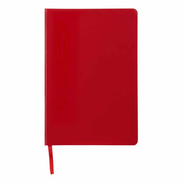 CAMPINA - Giftology A5 Hard Cover Notebook with Metal Pen - Red