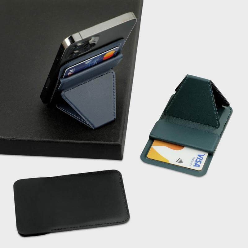 ODDA - Mag Card Holder with Phone Stand - Blue