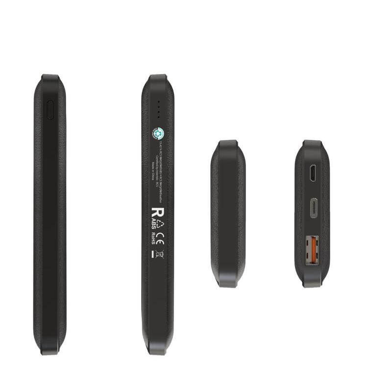 ALBECK - Recycled Leather 10000mAh PD Powerbank - Black