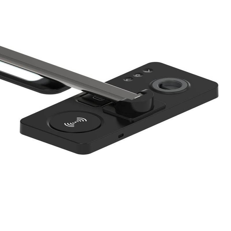 VELES - @memorii 3 in 1 Wireless Charger with Desk Lamp - Black