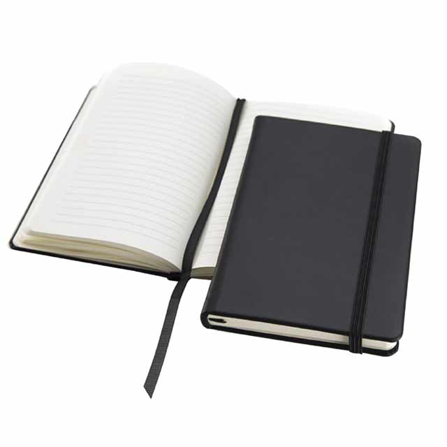 PINGER - Giftology A5 Hard Cover Ruled Notebook - Black