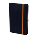 SUKH - SANTHOME A5 Hardcover Ruled Notebook Black-Orange