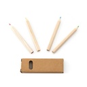 Set of 4 Wooden Pencils With Hexagonal Body