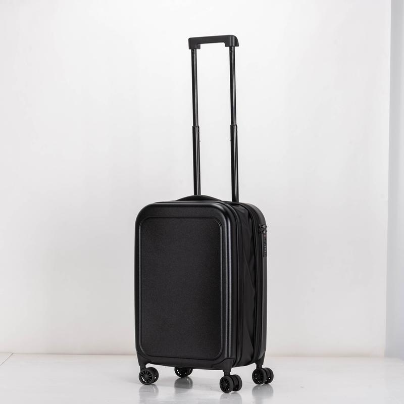 ROSTOCK - SANTHOME Foldable Cabin Trolley Bag - Black Matt Finish