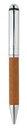 KORU - eco-neutral Metal Pen with Recycled Leather Barrel - Brown
