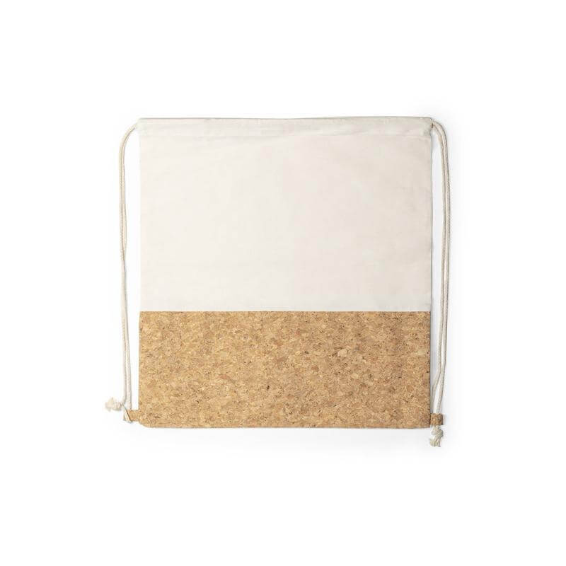 VOLGA - eco-neutral Recycled Cotton/Cork Drawstring Bag