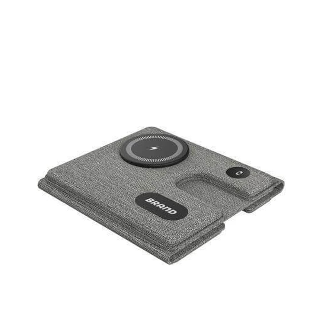 PLANA - CHANGE ZERO Recycled 3-in-1 Wireless Charger Station - Grey