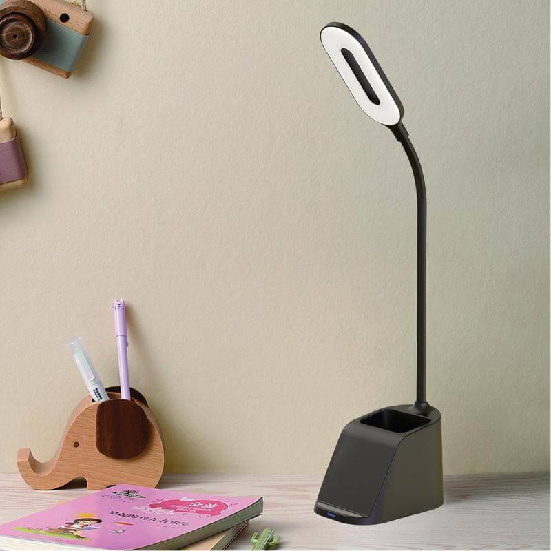 ALMERE - Giftology 3-in-1 Desk Lamp with 15W Wireless Charger & Pen Holder - Black	