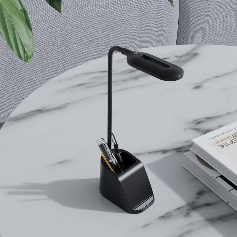 ALMERE - Giftology 3-in-1 Desk Lamp with 15W Wireless Charger & Pen Holder - Black	