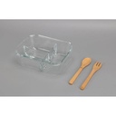 CORNETO - Hans Larsen Glass Lunch Box with Bamboo Cutlery