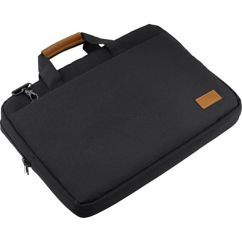 SLOTEN - Santhome® 15" Laptop Bag - Black/Tan