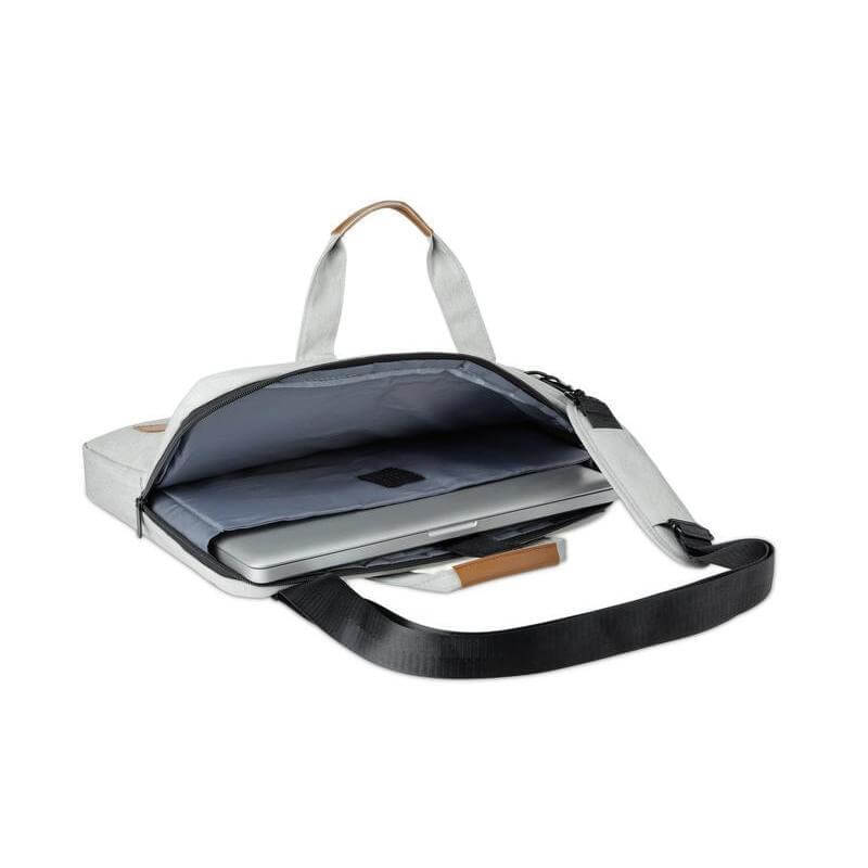 SLOTEN - Santhome® 15" Laptop Bag - Grey/Tan