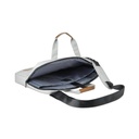 SLOTEN - Santhome® 15" Laptop Bag - Grey/Tan