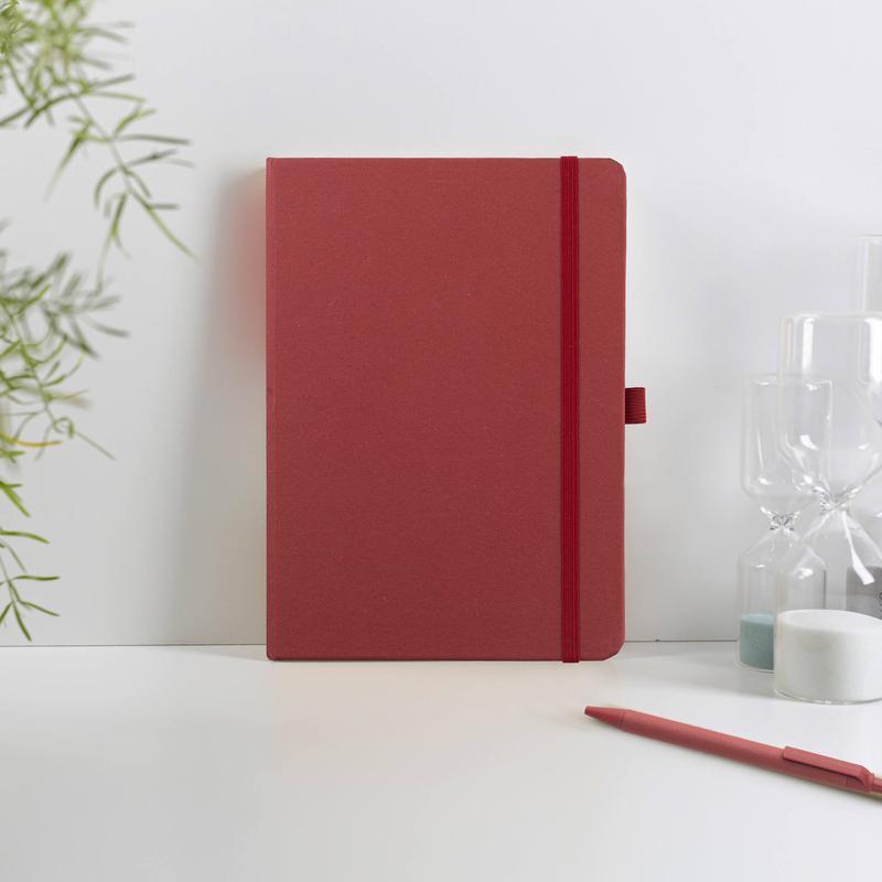 ABULA - eco-neutral® A5 Hard Cover Notebook & Pen Set - Cherry Paper