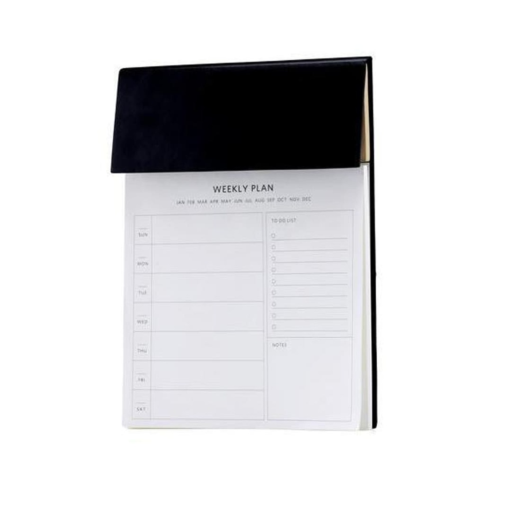 ACERRA - A4 Weekly Desk Planner with Pen, Ruler and U-clips