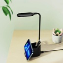 ALMERE - Giftology 3-in-1 Desk Lamp with 15W Wireless Charger & Pen Holder - Black	