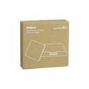 TEREVI - eco-neutral set of 4 Cork Coasters with Cork Stand
