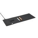 BLACE - CHANGE ZERO Recycled PU 15W Wireless Mousepad & Desk Organizer - Black
