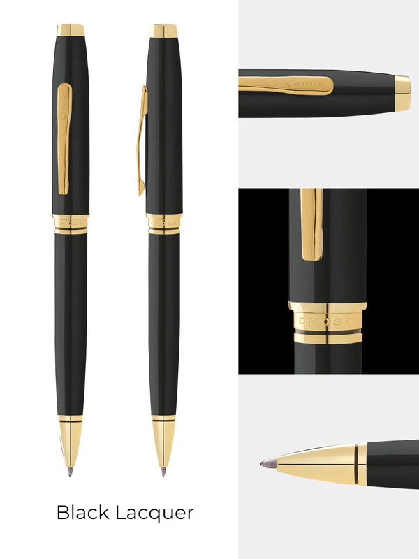 Cross Coventry Classic Black Lacquer with Gold Tone Appointments Ballpoint Pen