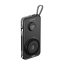 ROTTERDAM - @memorii® 10,000mAh Universal Wireless Powerbank with inbuilt cables - Black