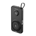 ROTTERDAM - @memorii® 10,000mAh Universal Wireless Powerbank with inbuilt cables - Black