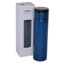 KOVEL - Giftology Double Walled Insulated Flask with Temperature Lid - Blue