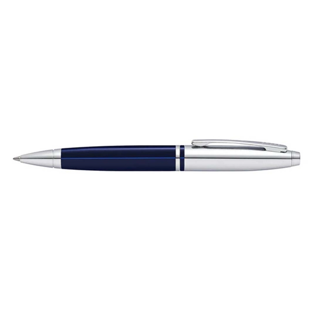Cross Calais™ Chrome/Blue Lacquer with Polished Chrome Appointments Ballpoint Pen