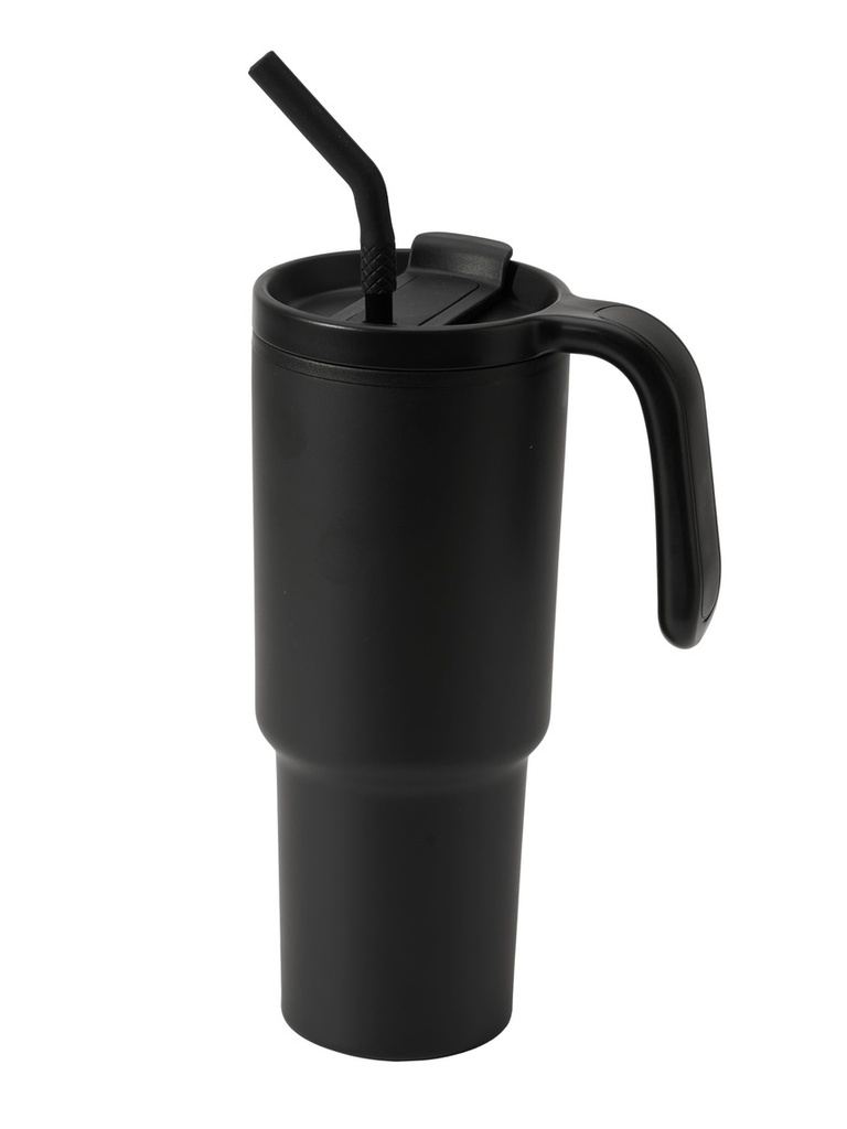 FORZA 360 - Hans Larsen Recycled Stainless Steel/PP Tumbler with 360 Branding - Black