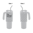 FORZA 360 - Hans Larsen Recycled Stainless Steel/PP Tumbler with 360 Branding - White