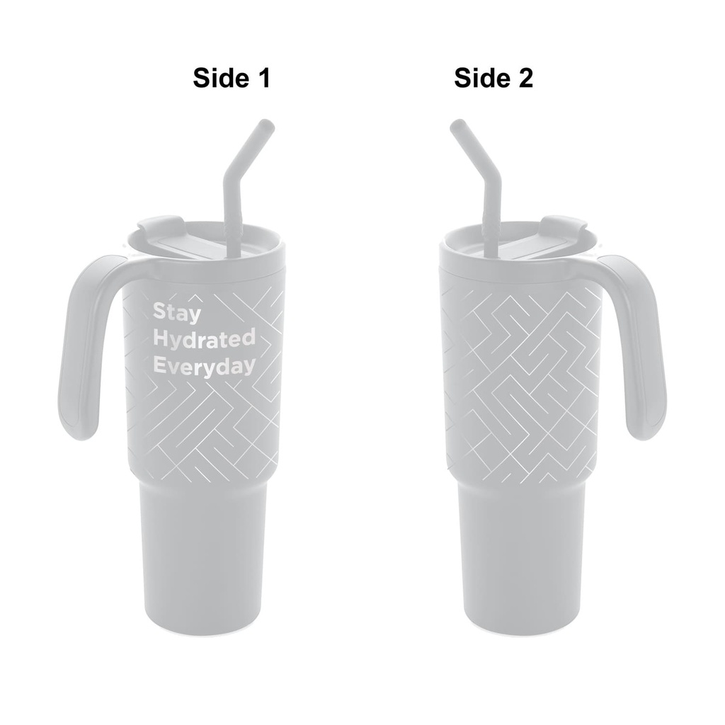 FORZA 360 - Hans Larsen Recycled Stainless Steel/PP Tumbler with 360 Branding - White