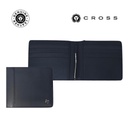 CROSS Leather Clip Wallet - Navy