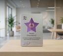 A metallic certificate with starred frame attached. ideal for awards, official recognition, and national occasions, with customization options available.