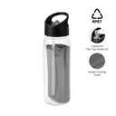 DEVON - Giftology RPET Cooling Towel in RPET Bottle 800 ml - Black