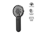 ROTO - Rechargeable Handheld Fan with Foldable Desk Stand - Black