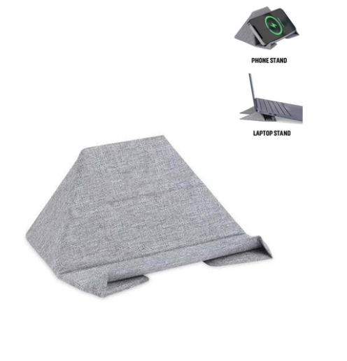STANDIE - Giftology RPET 2-in-1 Laptop and Phone Stand - Grey