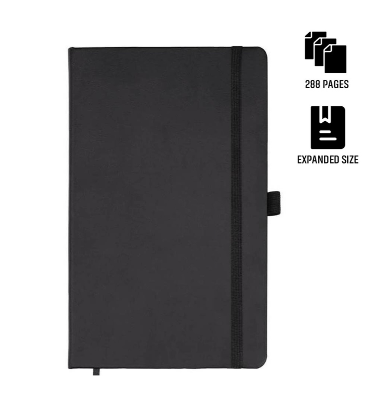 BARON - Santhome Expanded A5 Hard Cover Notebook - Black