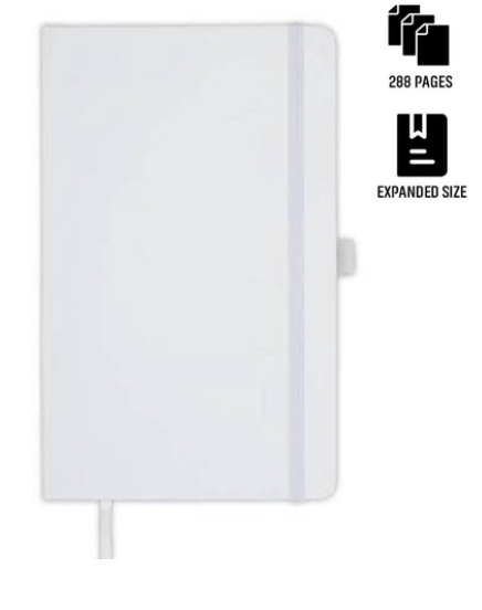 BARON - Santhome Expanded A5 Hard Cover Notebook - White