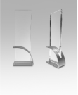 Silvaris has a polished silver curved base with a clear upright panel, giving it a clean and classy finish. feels special like to be proud to receive for real effort and recognition.
