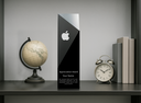 Shadowspire is angular shaped trophy, made in deep black crystal with bold and modern statement. With its clean lines and sharp angles makes it a standout piece for any award.