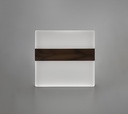 The Woodsie Matte trophy has a frosted crystal block with a dark wooden accent band across the center, offering a clean, understated style. Perfect for honoring achievements with subtle elegance.