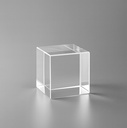 The cubiscent is transparent crystal cube lead free k9 with sharp edges creating mirrored patterns on the surface.making it an elegant choice for awards or decorative uses.