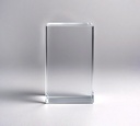 The Quadiscent crystal is made from high-quality lead-free K9 crystal, offers versatile customization options and comes in multiple sizes, with its simple design, making it an elegant choice for awards or decorative uses.