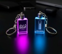 GripKey a sleek rectangular crystal keychain with clean edges and a built in light feature that enhances engraved designs. Ideal for detailed photo engravings or custom messages blending elegance with smart and modern flair.