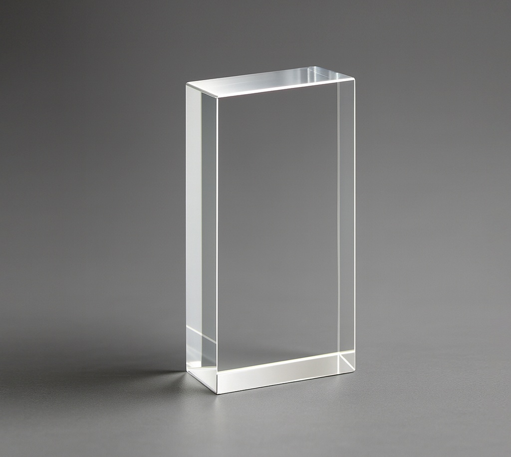 The Quadiscent-Biga crystal is made from high-quality, lead-free K9 crystal admired for its unmatched clarity and brilliance. It offers versatile customization options and comes in multiple sizes, making it an elegant choice for awards or decorative uses.