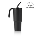 FORZA 360 - Hans Larsen Recycled Stainless Steel/PP Tumbler with 360 Branding - Black